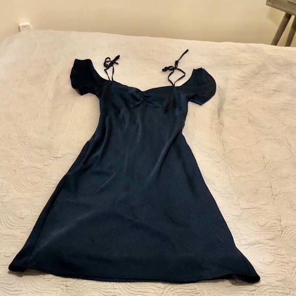 Express Dresses & Skirts - Satin dress in navy blue